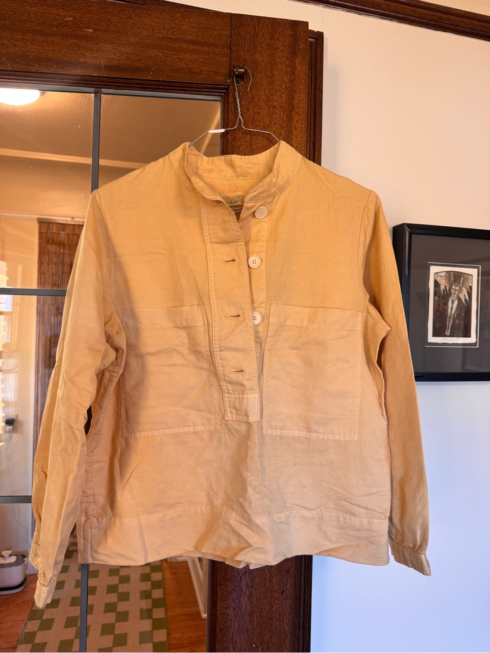 Casual Utility Pullover Jacket - Tan